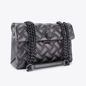 Rare! Kurt Geiger London Kensington Drench Metallic Gun Metal